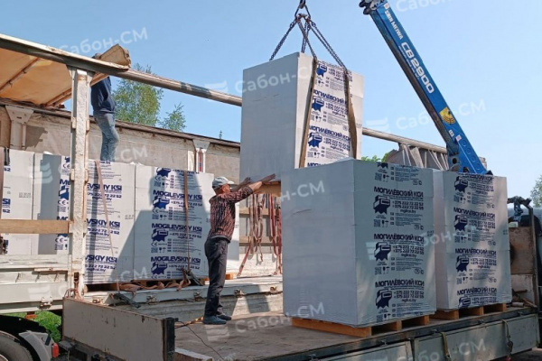 Газосиликатные блоки Могилевский КСИ D400 625х100х200 перегородочные